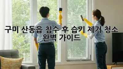구미 산동읍 침수 후 습기 제거 청소 완벽 가이드
